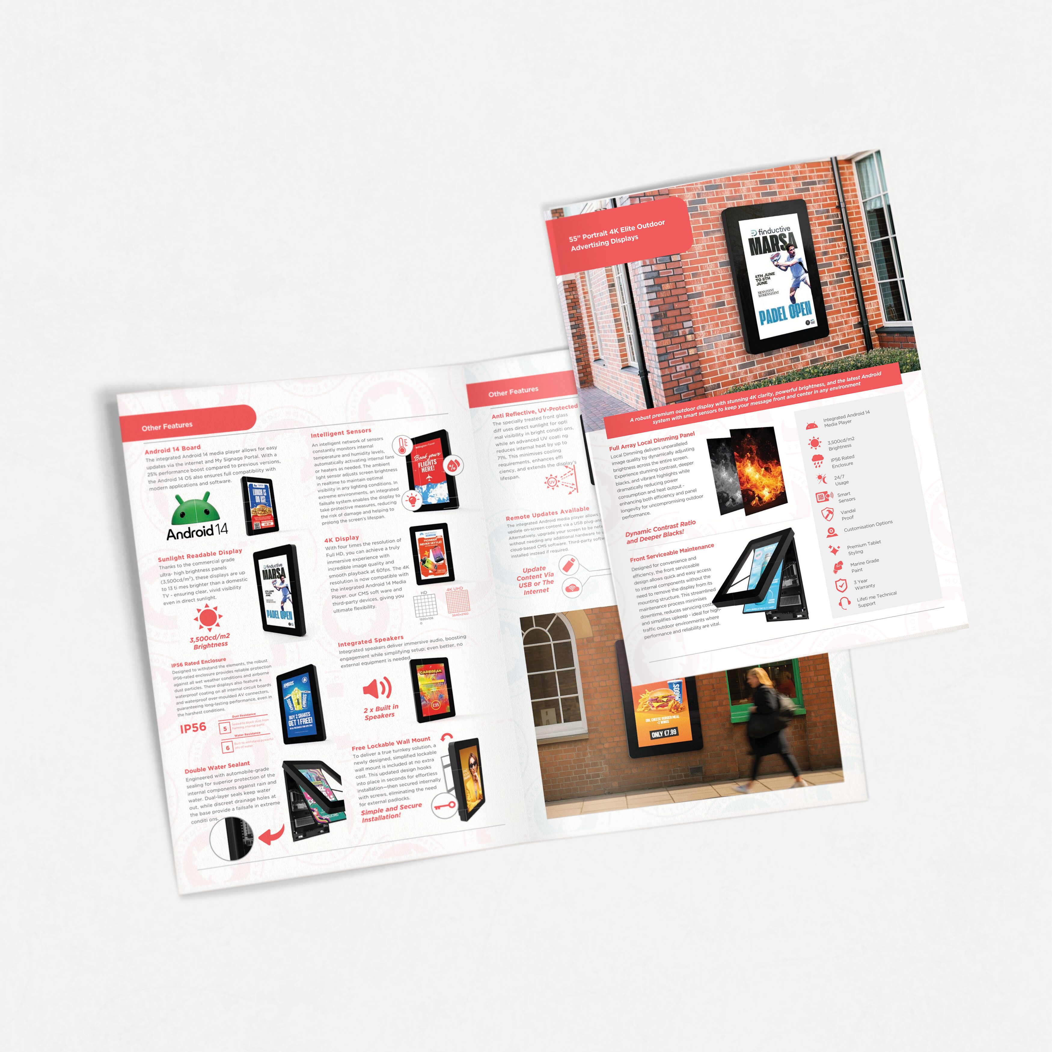 4K elite outdoor advertising display brochure front pages