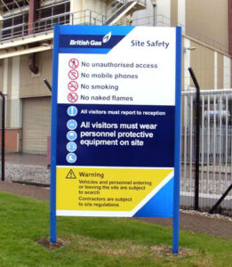British Gas Health and Safety Signage