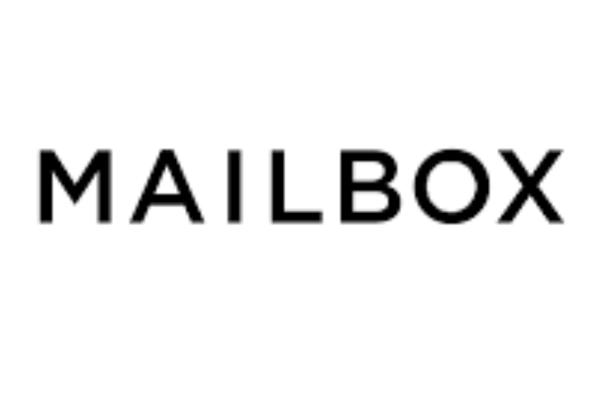 The Mailbox logo, featuring the word "MAILBOX" in bold, black capital letters on a white background.