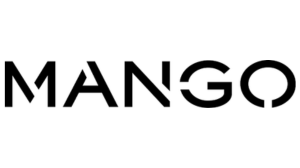 The Mango logo, with the word "MANGO" in black capital letters and a stylised, open loop in the 'G' and 'O'.