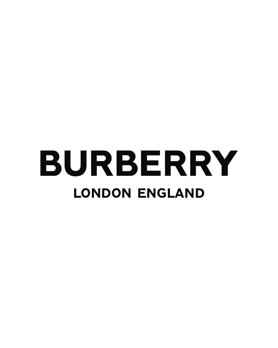 The Burberry logo, featuring the word 'BURBERRY' in a bold, sans-serif font, with the smaller text 'LONDON ENGLAND' directly below it. The image has a clean white background.