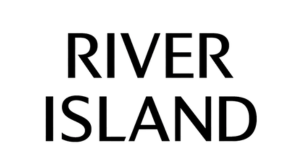 The River Island logo, with the words "RIVER ISLAND" in bold, black capital letters.