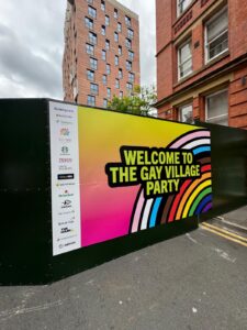 Gay village hoarding