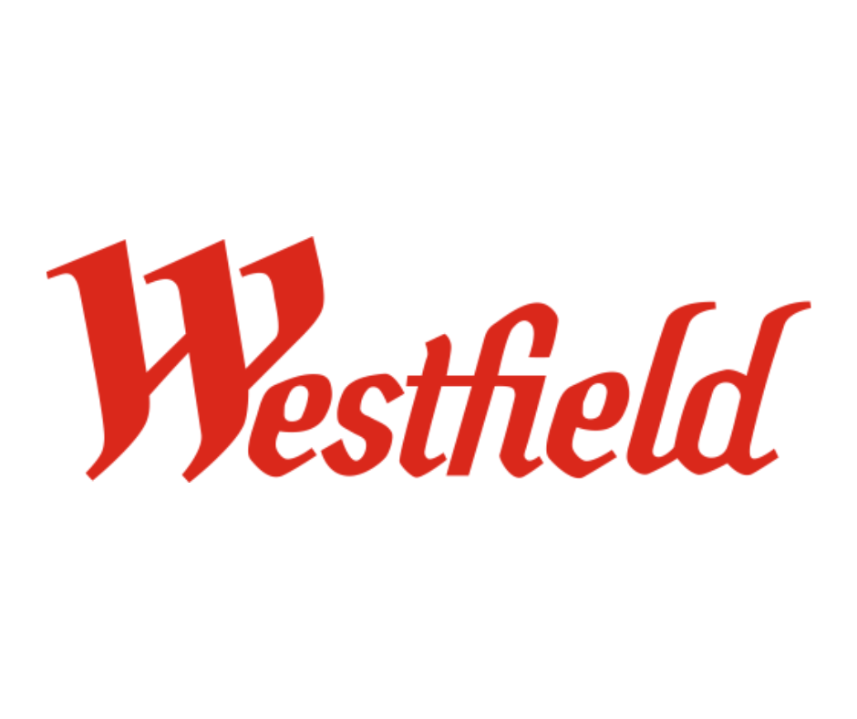 Red Westfield logo on white background