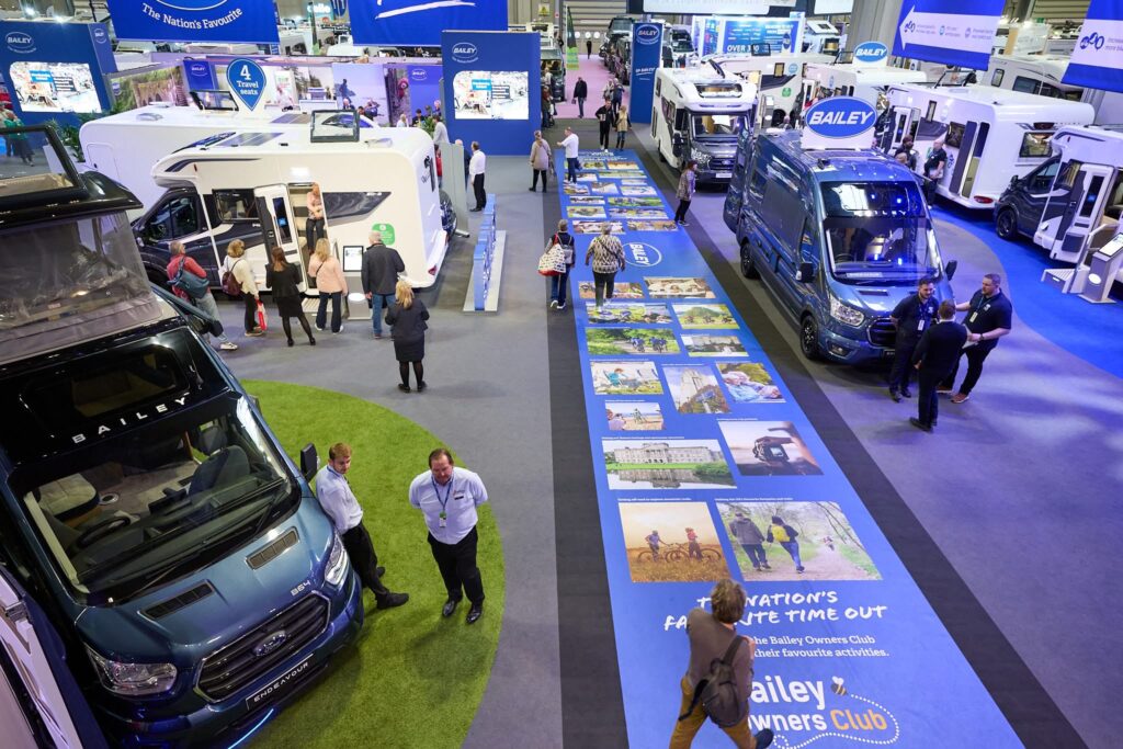 NEC Group print partner display for bailey at an exhibition